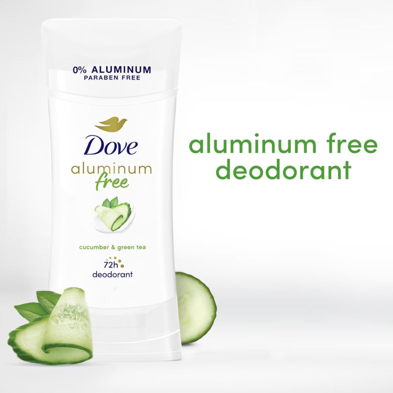 Dove Aluminum Free Deodorant, Cucumber & Green Tea, 2.6 oz