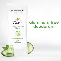 Dove Aluminum Free Deodorant, Cucumber & Green Tea, 2.6 oz