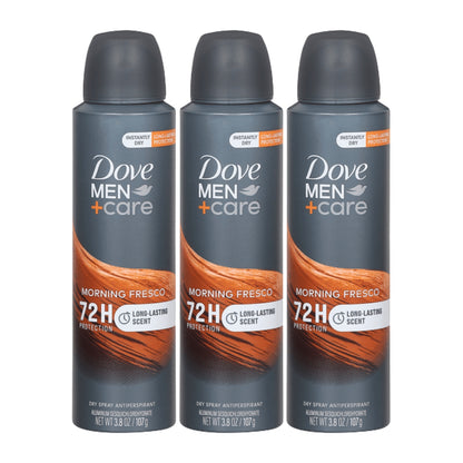 Dove Men+Care Dry Spray Antiperspirant, Morning Fresco, 3.8oz -