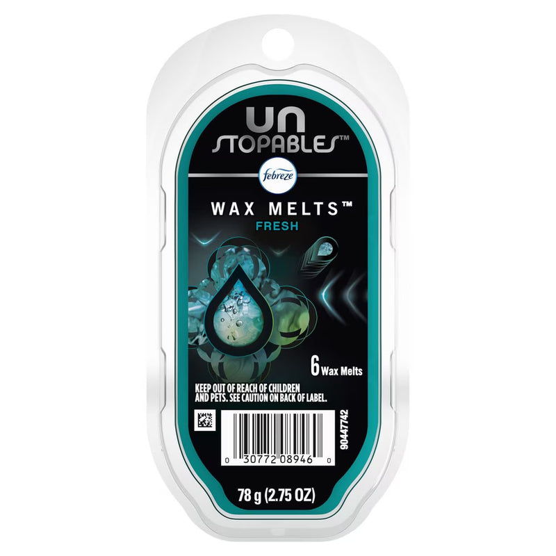Febreze Unstopables Wax Melts, Fresh, 2.75oz, 6 Count