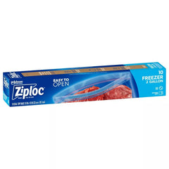 Ziploc 2 Gallon Freezer Bags, Easy To Open, 10 Count ( 13" x 15" )
