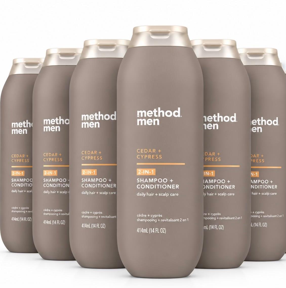 Method Men 2-in-1 Shampoo + Conditioner, Cedar + Cypress, 14 oz