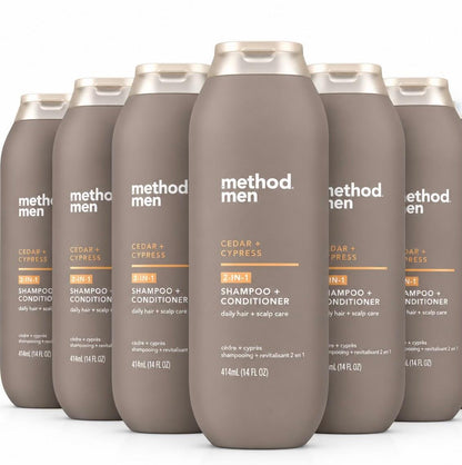 Method Men 2-in-1 Shampoo + Conditioner, Cedar + Cypress, 14 oz