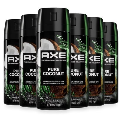 AXE Fine Fragrance Collection Premium Body Spray, Pure Coconut, 4 oz