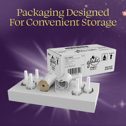 Glade PlugIns Scented Oil, Fig & Apricot, 2 Warmers + 6 Refills -