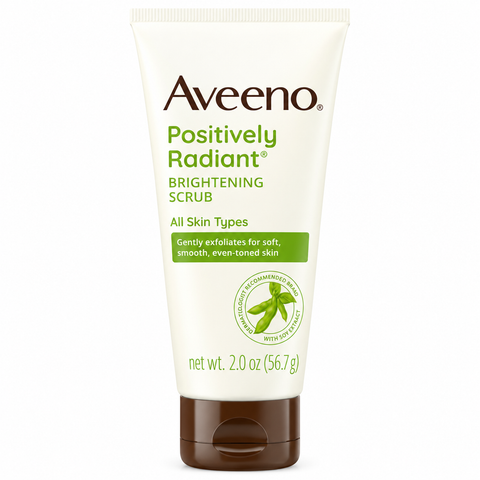 Aveeno Positively Radiant Skin Brightening Facial Scrub, 2 oz