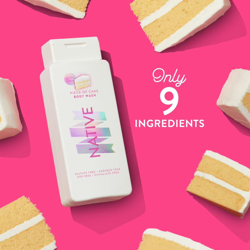 Native Body Wash, Piece of Cake, 18oz