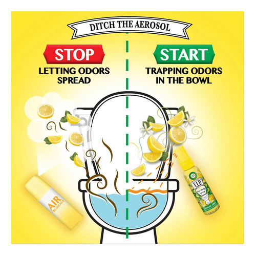 Air Wick V.I.P. Pre-Poop Toilet Spray, Lemon Idol, 1.85 oz - First Choice Buying