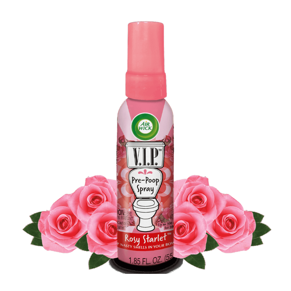 Air Wick V.I.P. Pre-Poop Toilet Spray, Rosy Starlet, 1.85 oz -
