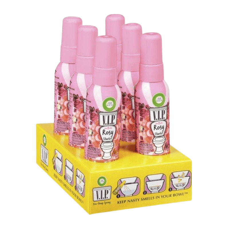Air Wick V.I.P. Pre-Poop Toilet Spray, Rosy Starlet, 1.85 oz - First Choice Buying