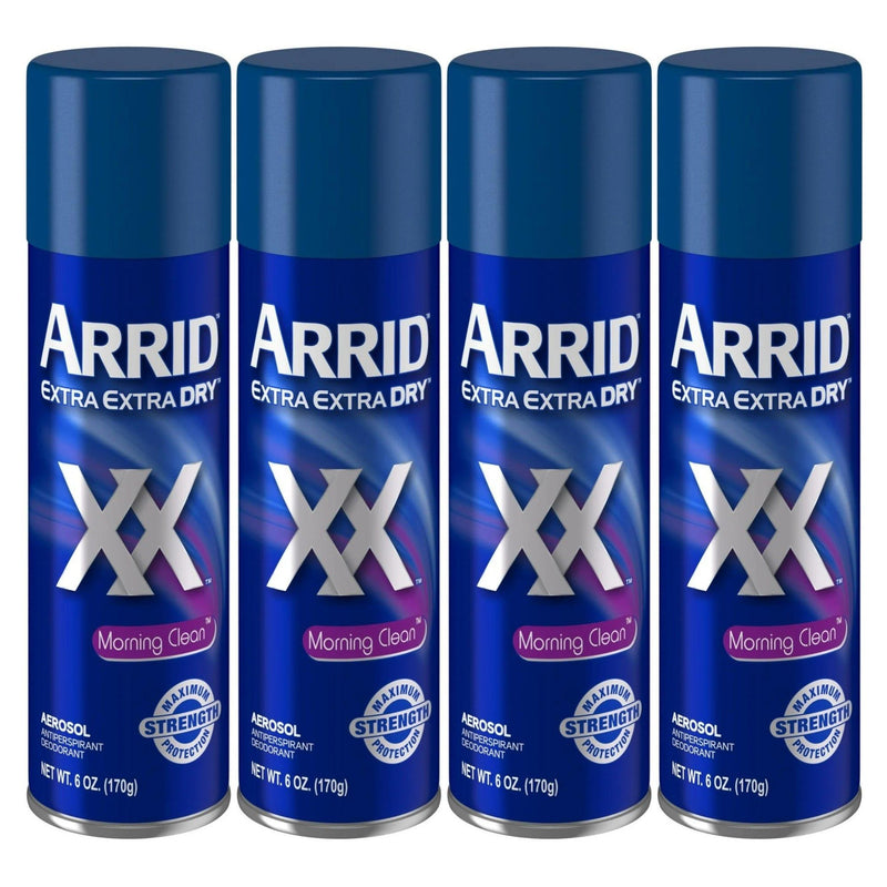 Arrid XX Extra Extra Dry Aerosol Antiperspirant Deodorant, Morning Clean, 6 oz - First Choice Buying