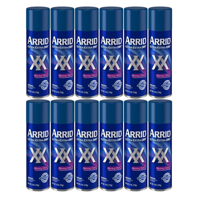 Arrid XX Extra Extra Dry Aerosol Antiperspirant Deodorant, Morning Clean, 6 oz - First Choice Buying