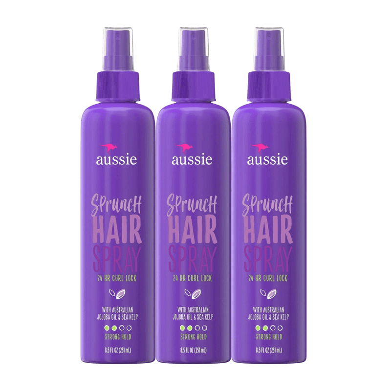 Aussie Non-Aerosol Sprunch Hairspray for Curly Hair with Jojoba Oil & Sea Kelp, 8.5 oz - First Choice Buying