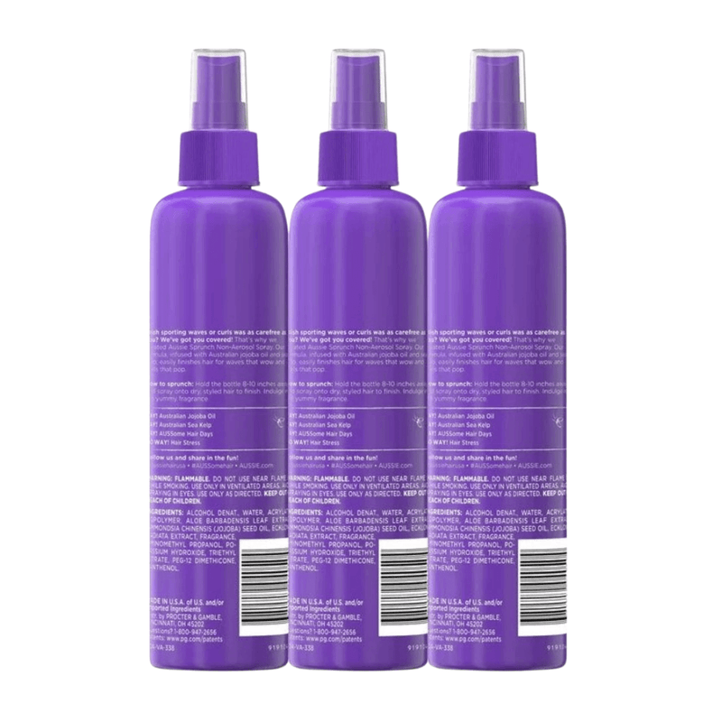 Aussie Non-Aerosol Sprunch Hairspray for Curly Hair with Jojoba Oil & Sea Kelp, 8.5 oz - First Choice Buying