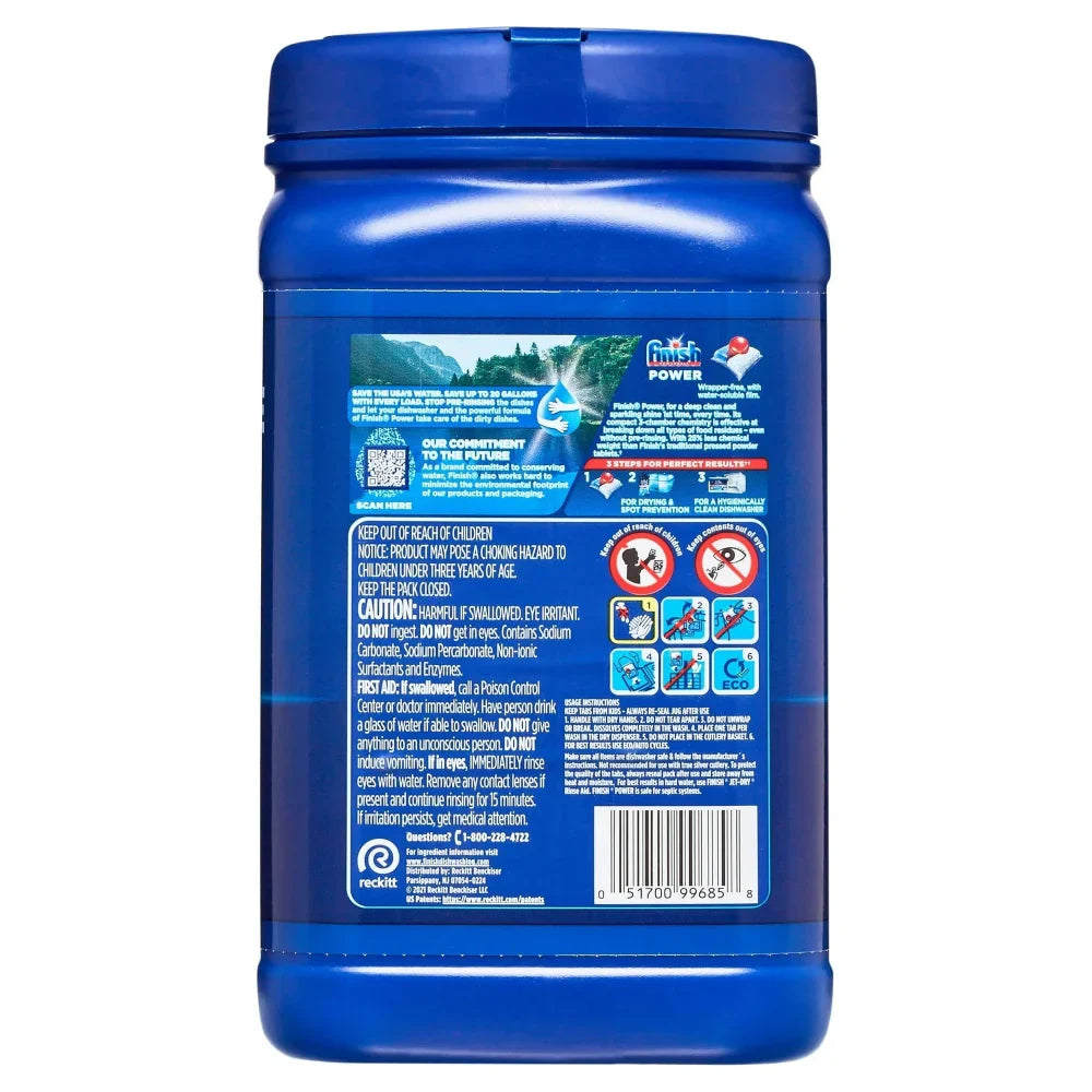 Finish Power, Automatic Dishwasher Detergent Powerball, 84 Tabs, image 2