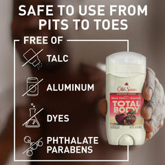 Old Spice Total Body Deodorant Variety Pack, Aloe, Mandarin & Black Cherry, 3oz, 3-Pack