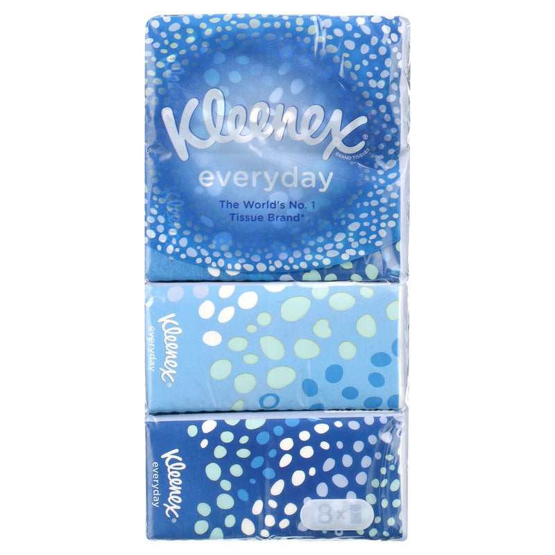 Kleenex Everyday Tissues, Pocket Packs, 9 Count, 8-Pack