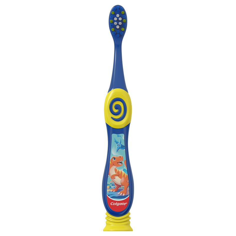 Colgate Kids Toothbrush, Extra Soft Bristles, Dinosaur