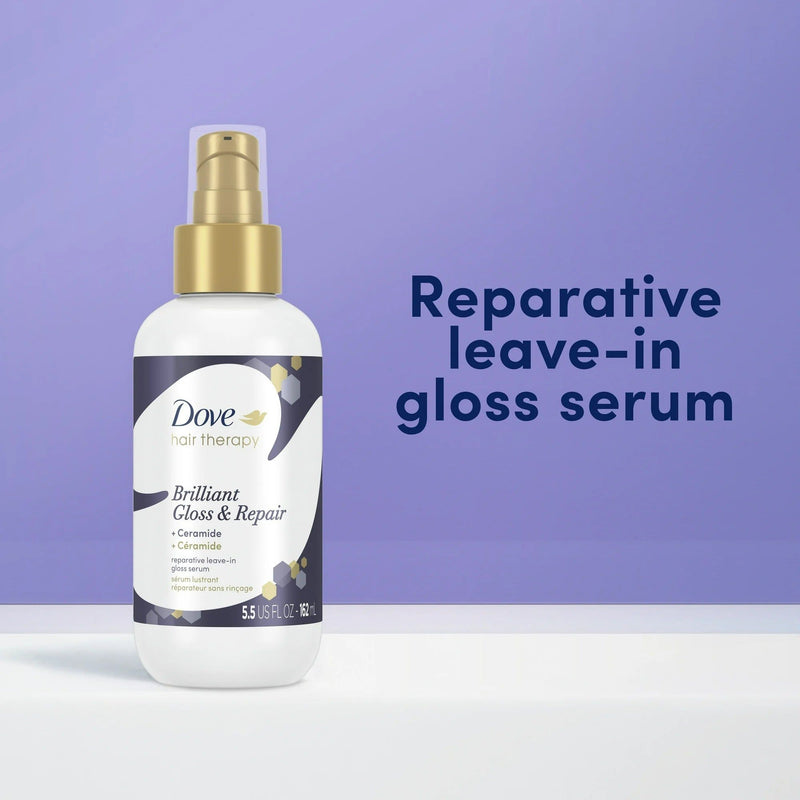 Dove Hair Therapy Brilliant Gloss & Repair Leave-in Hair Treatment, 5.5 Oz