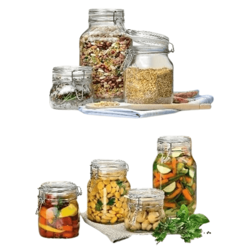 Bormioli Rocco Fido Clear Jar with Chalkboard, 34 Oz / 1 L - First Choice Buying