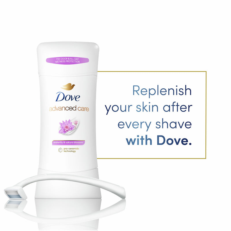 Dove Advanced Care Deodorant, Waterlily & Sakura Blossom, 2.6oz