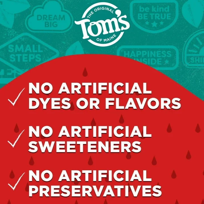 Tom's of Maine Kid's Natural Fluoride-Free Toothpaste, Silly Strawberry, 4.2 oz