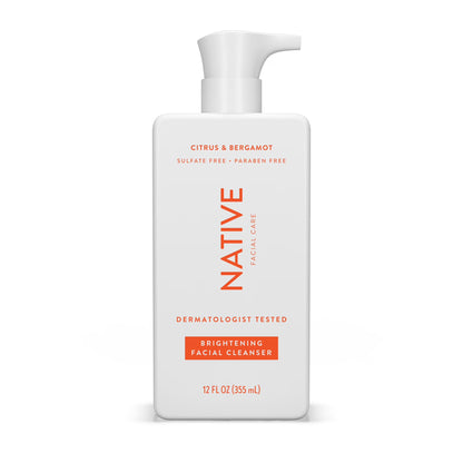 Native Brightening Facial Cleanser, Citrus & Bergamot, 12oz -