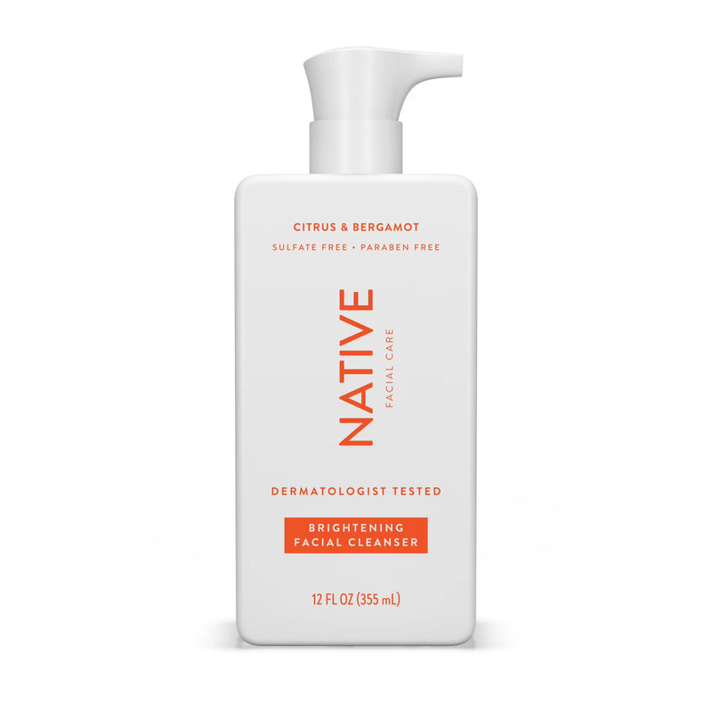 Native Brightening Facial Cleanser, Citrus & Bergamot, 12oz