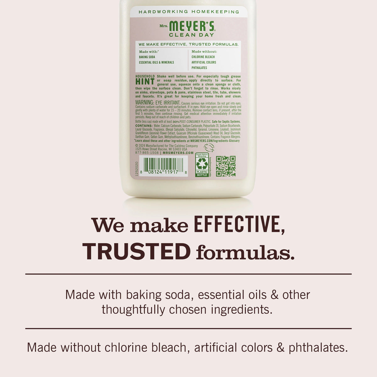Mrs. Meyer's Baking Soda Cream Cleaner, Apple Blossom, 16oz -