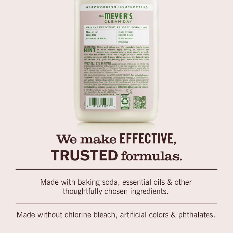 Mrs. Meyer's Baking Soda Cream Cleaner, Apple Blossom, 16oz
