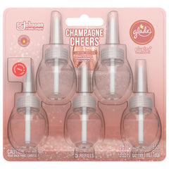 Glade PlugIns Scented Oil Refills, Champagne Cheers, 5 Count