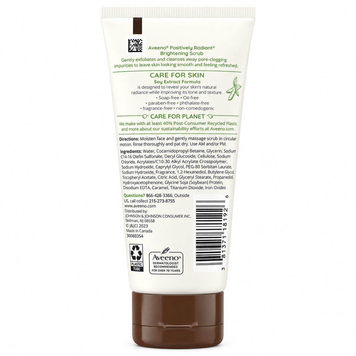 Aveeno Positively Radiant Skin Brightening Facial Scrub, 2 oz, product details 2