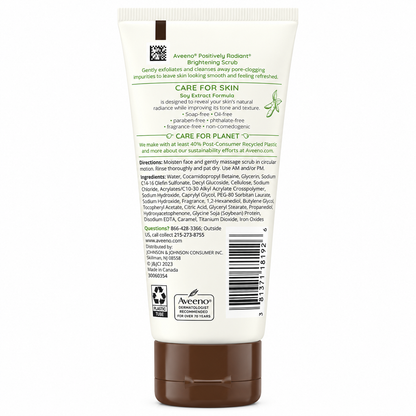 Aveeno Positively Radiant Skin Brightening Facial Scrub, 2 oz, product details 2