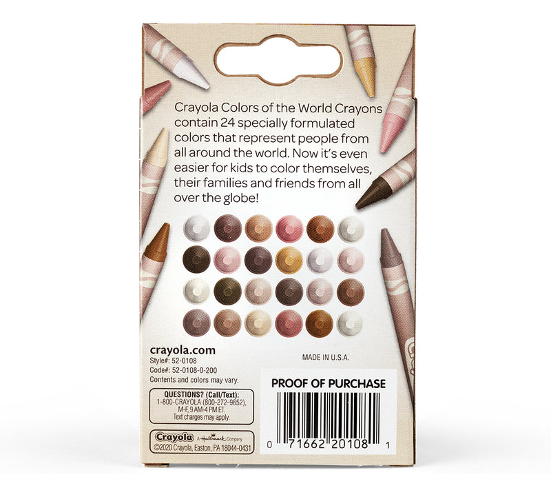 Crayola Colors of the World Crayons, 24 Count