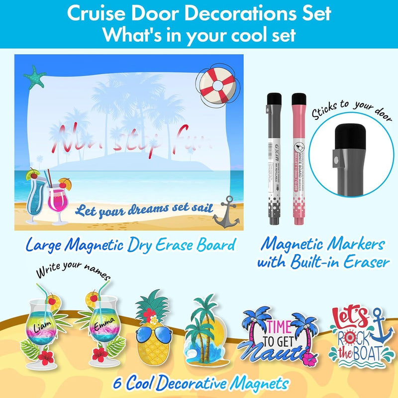 Crazy Cruise Door Decorations Magnetic 10-Piece Set - First Choice Buying