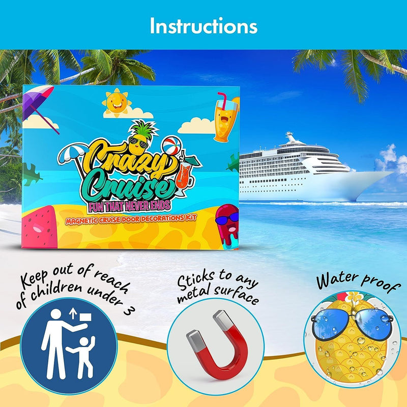 Crazy Cruise Door Decorations Magnetic 10-Piece Set - First Choice Buying