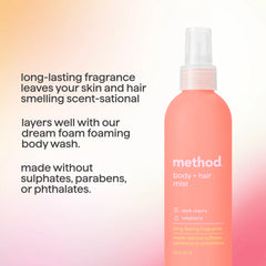 Method Body + Hair Mist, Dark Cherry & Raspberry, 8oz