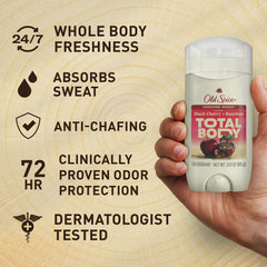 Old Spice Total Body Deodorant, Cherry + Bourbon, 3oz