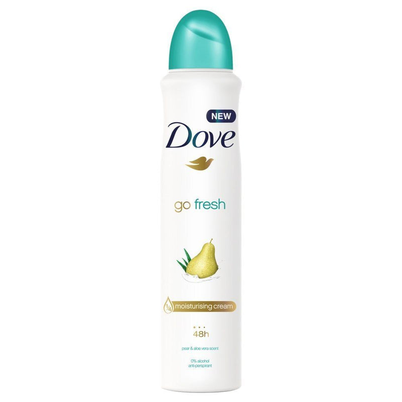 Dove Go Fresh Pear & Aloe Vera Scent Antiperspirant Spray, 8.4 oz - First Choice Buying