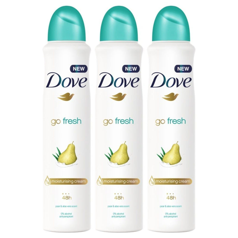 Dove Go Fresh Pear & Aloe Vera Scent Antiperspirant Spray, 8.4 oz - First Choice Buying