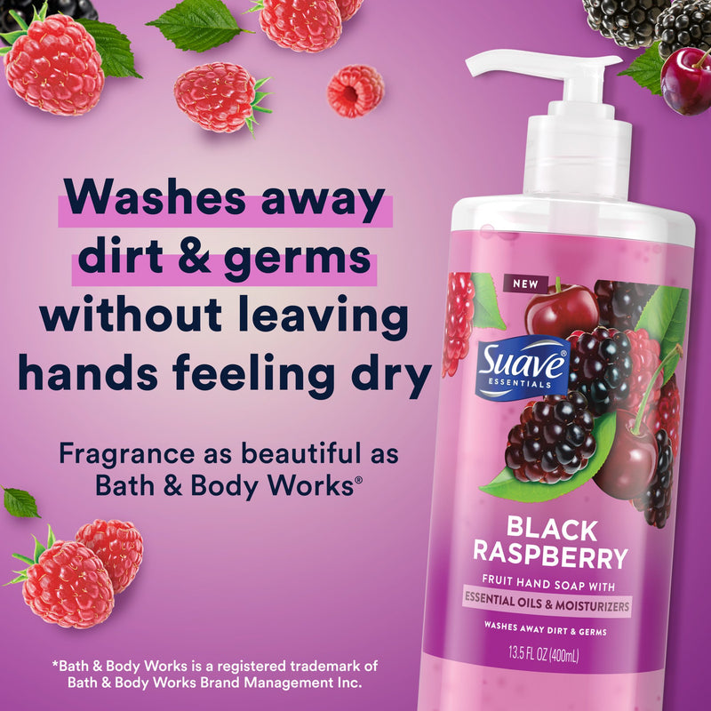 Suave Hand Wash, Black Raspberry, 13.5oz