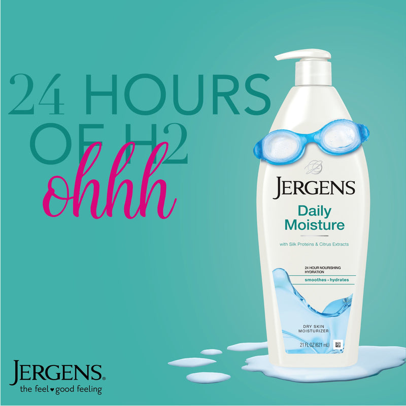 Jergens Daily Moisture Body Lotion for Dry Skin, 21oz