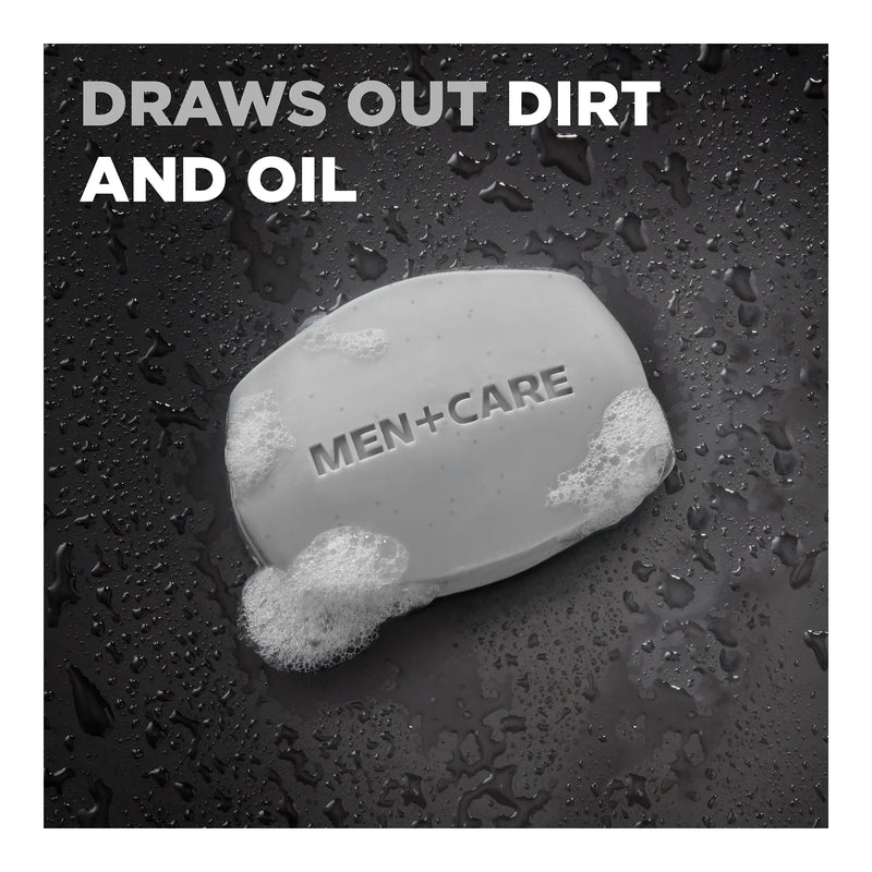 Dove Men+Care 3-In-1 Exfoliating Bar Soap, Charcoal + Clay, 3.75oz, 6 Count