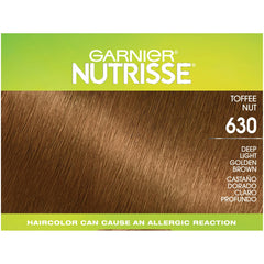 Garnier Nutrisse Ultra Coverage Nourishing Hair Color Creme, 630 Deep Light Golden Brown