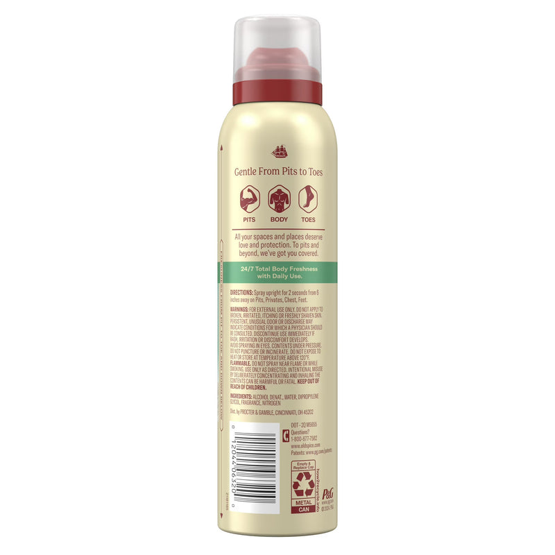 Old Spice Total Body Deodorant Spray, Aloe + Rain, 3.5oz