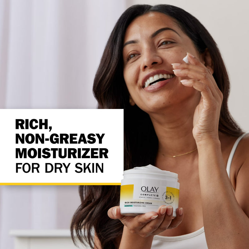 Olay Complete + Rich Moisturizing Cream, Sensitive, 8.5oz
