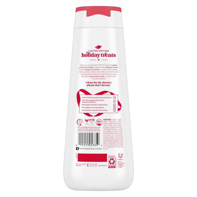 Dove Limited Edition Body Wash, Apple Caramel Crumble, 20oz