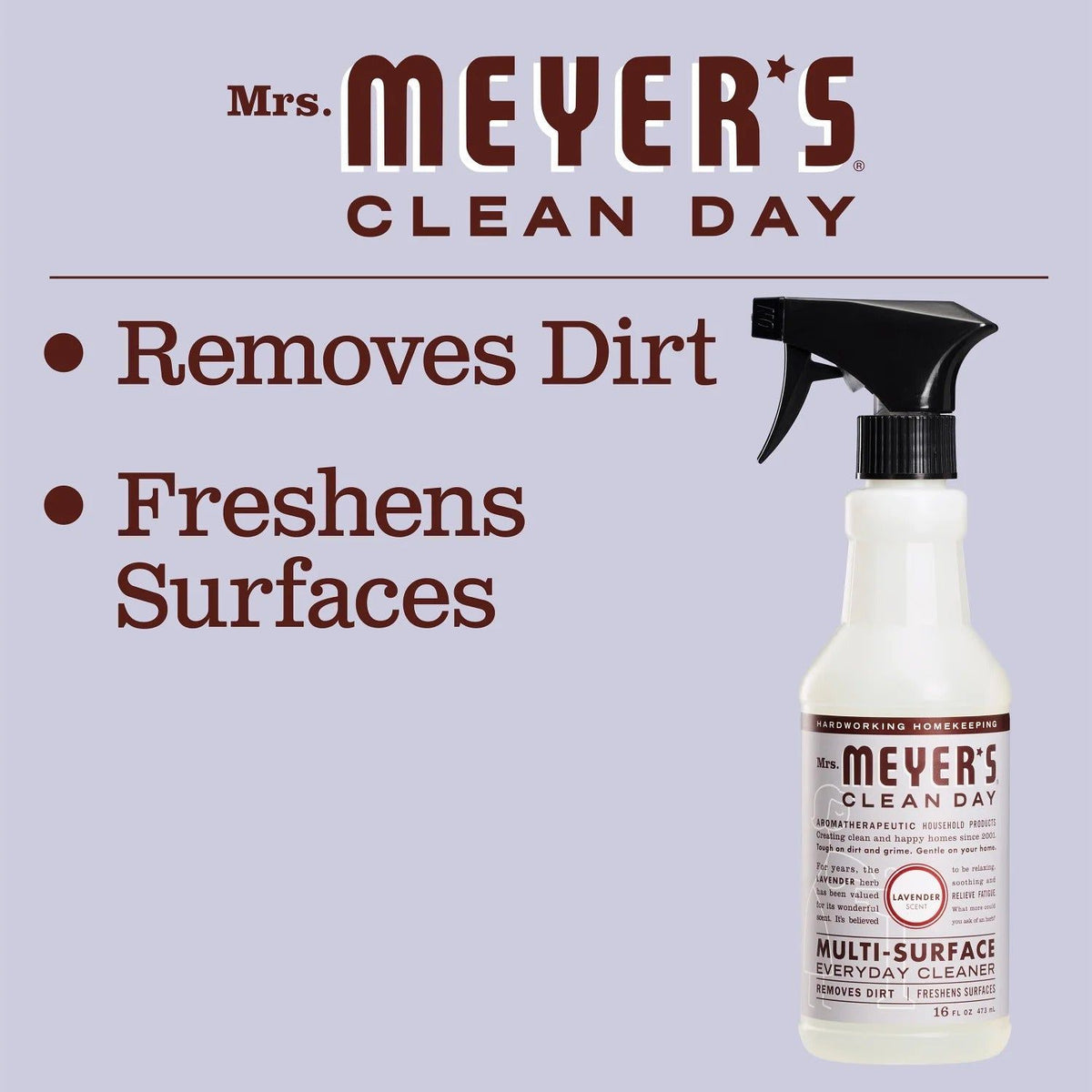 Mrs. Meyer's Multi-Surface Everyday Cleaner Spray, Lavender, 16 Fl oz -