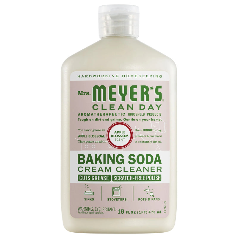 Mrs. Meyer's Baking Soda Cream Cleaner, Apple Blossom, 16oz
