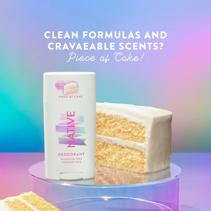 Native Deodorant Stick, Piece of Cake, 2.65oz